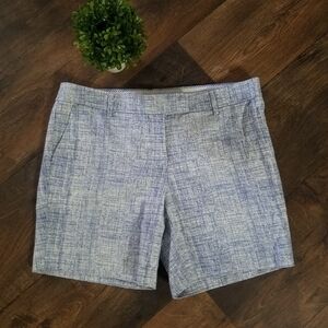 Katherine Barclay blue and white shorts